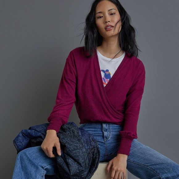 Anthropologie Tops - Anthropologie Rocio Surplice Knit Top